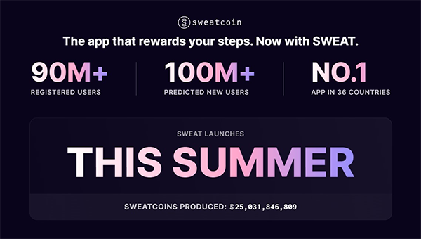 Sweatcoin(スウェットコイン)-SWEATローンチ